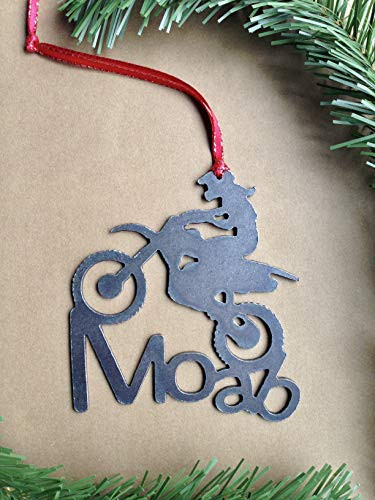 Moab Dirt Bike Girl Metal Ornament  Keepsake  Souvenir