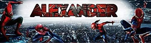 Spiderman 1 - Personalized Birthday Name Poster with Custom Name On it  Border Mat and Frame Options