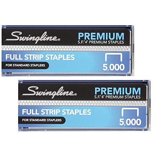 Swingline 35450 S.F. 4-5M Premium Staples 0.25inch Leg 0.5inch Crown Steel 5 000 Box Pack of 2 Total 10000 Staples Swingline 35450 S.F. 4-5M Premium Staples 0.25inch Leg 0.5inch Crown Steel 5 000 Box Pack of 2 Total 10000 Staples