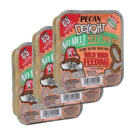 C and S Products Pecan Delight Wild Bird Suet -Set of 3-