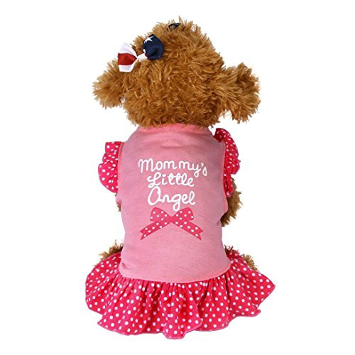 Dog Clothes Wakeu Pet Puppy Apparel Mommy_s Little Love Dress Vest Clothes for Small Dog Girl -Pink S- Dog Clothes Wakeu Pet Puppy Apparel Mommy_s Little Love Dress Vest Clothes for Small Dog Girl -Pink S-