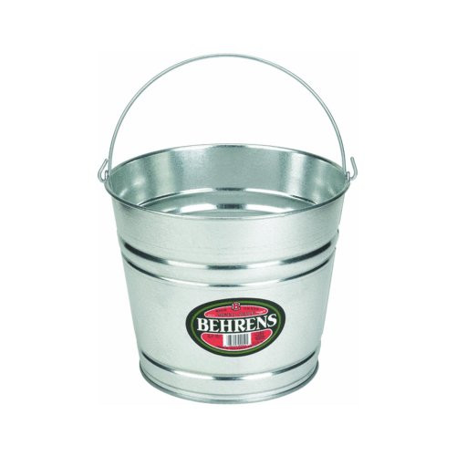 Behrens High Grade Steel 1212GS 12 Qt Silver Galvanized Steel Pail Behrens High Grade Steel 1212GS 12 Qt Silver Galvanized Steel Pail