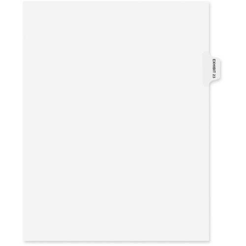 Kleer-Fax 80000 Series Numerical Index Divider - Printed23-10 Tab-s- Set - 8.50inch  x 11inch  - 25   Pack - White Divider
