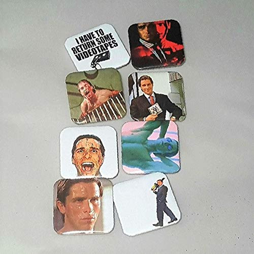 American Psycho Movie - Brett Easton Ellis - American Psycho Art - LGBT Button Pins - Patrick Bateman - American Psycho Gifts - Horror Movie Buttons - Horror Movie Pins
