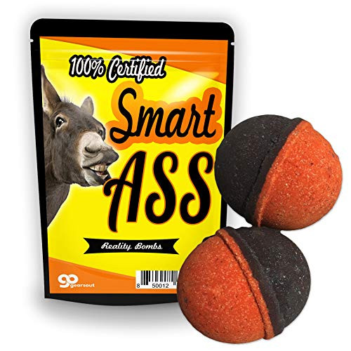 Certified Smart Ass Bath Bombs - XL Black and Red Fizzers for Adults - Handcrafted  Made in America  2 Count