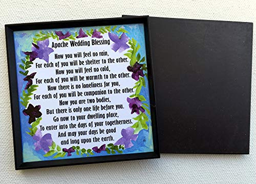 Apache Wedding Blessing 3x3 magnet - Heartful Art by Raphaella Vaisseau Apache Wedding Blessing 3x3 magnet - Heartful Art by Raphaella Vaisseau