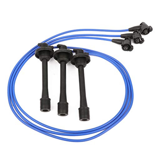 QUALINSIST Set of 3 Sparking Plug Wire Sets Compatible with T-oyota 4Runner  T100  TA-Coma Tundra 1995-2004 Equivalent with OE  TE66