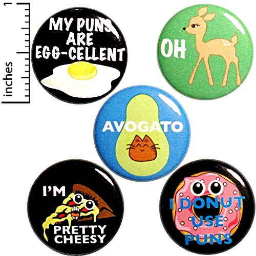 Pun 5 Pack Button Pins or Magnets 1 Inch P19-4