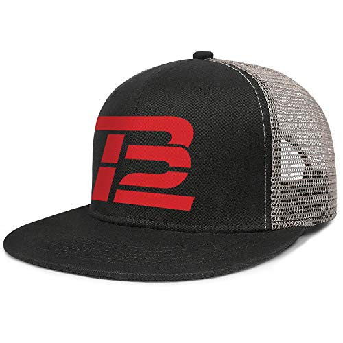 TablincoT TB12 Logos Baseball Cap Adjustable Dad Hat Snapback Cotton Mesh Flat Billed Trucker Cap Charcoal-Gray