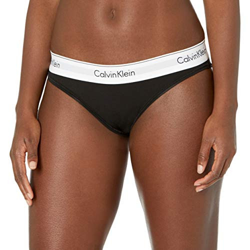 Calvin Klein Women_s Modern Cotton Bikini  Black  XS