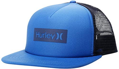 Hurley Men_s Baseball Flat Cap - One  and  Only Square Snap-Back Trucker Hat  Size One Size  Soar