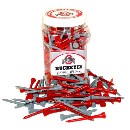 Team Golf NCAA Ohio State Buckeyes 2-3/4" Golf Tees, 175 Pack, Regulation Size, Multi Team Colors
