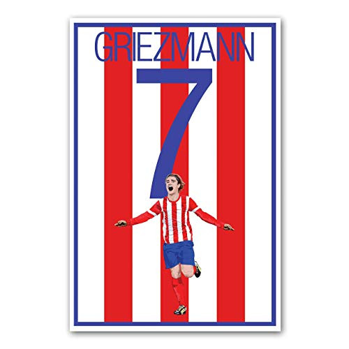 Antoine Griezmann Poster - Atletico Madrid Soccer Art