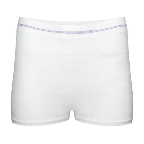 Seamless Mesh Knit Underwear Postpartum Maternity Post Surgical Disposable Women_s Panties Brief 5 Count -White-