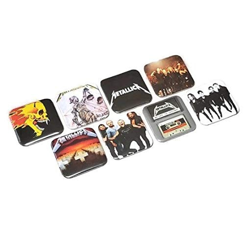 Metallica Flaming Skull Band Magnet Collection Cassette Tapes Band Master Of Puppets Album Logo Metal Music Fan Birthday Gifts