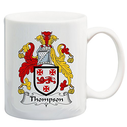 Thompson Coat of Arms Thompson Family Crest 11 Oz Ceramic Coffee Cocoa Mug by Carpe Diem Designs  Made in the U.S.A.