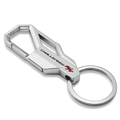 iPick Image for - Dodge Challenger R T Silver Snap Hook Metal Key Chain