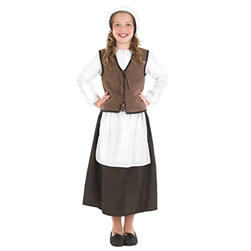 Kids Tudor Kitchen Girl Costume Childrens Historical Victorians Outfit - Medium Kids Tudor Kitchen Girl Costume Childrens Historical Victorians Outfit - Medium
