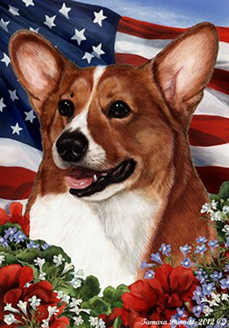 Best of Breed Corgi Pembroke Welsh T W Patriotic Garden Flags