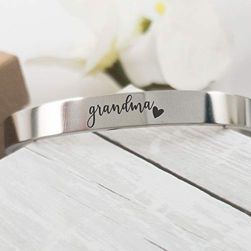 Grandma Gift Grandma Cuff Grandma Bracelet Gift For Grandma Grams Gift Abuela Birthday Personalized Grandma Gift Oma Yaya Poppy Grammy Nana GMA-CUFF Grandma Gift Grandma Cuff Grandma Bracelet Gift For Grandma Grams Gift Abuela Birthday Personalized Grandma Gift Oma Yaya Poppy Grammy Nana GMA-CUFF