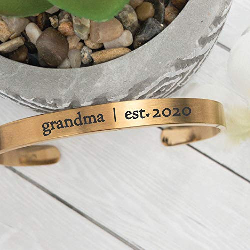 Grandma Gift Grandma Cuff Grandma Est. Bracelet Gift For Grandma Grams Gift Abuela Birthday Personalized Grandma Gift Oma Yaya Grammy Nana GMA-EST-CUFF Grandma Gift Grandma Cuff Grandma Est. Bracelet Gift For Grandma Grams Gift Abuela Birthday Personalized Grandma Gift Oma Yaya Grammy Nana GMA-EST-CUFF