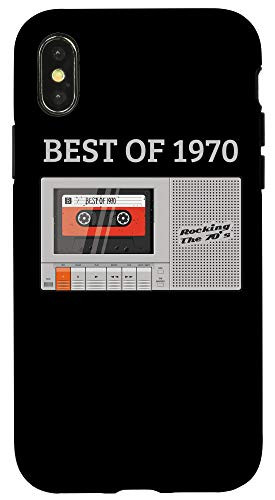 iPhone X XS Rocking The 70_s Best of 1970s Cassette Recorder Born 1970 Case