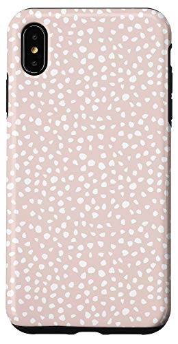 iPhone XS Max Dalmatian Pattern  Brush Stroke White Spots  Beige Case