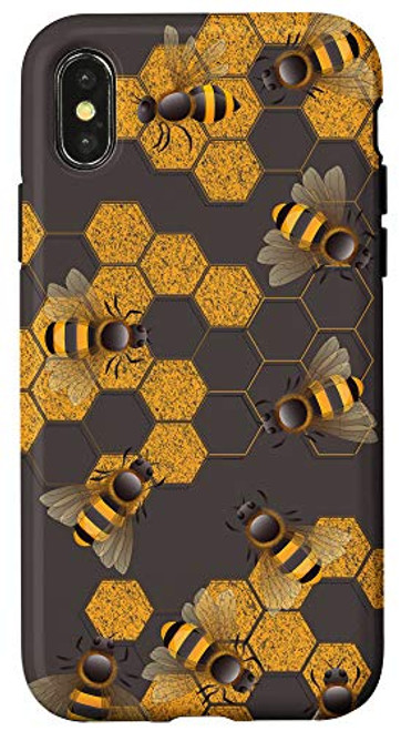 iPhone X XS Save The Bees Bee Lover Honeycomb Beekeeper Beekeeping Gift Case iPhone X XS Save The Bees Bee Lover Honeycomb Beekeeper Beekeeping Gift Case