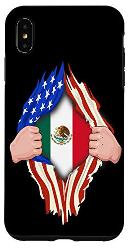 iPhone XS Max Mexican Blood Inside Me - Mexico Flag Mexican American Case
