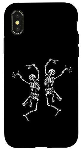 iPhone X XS Spooky Dancing Skeletons Macabre Skeleton Vintage Halloween Case
