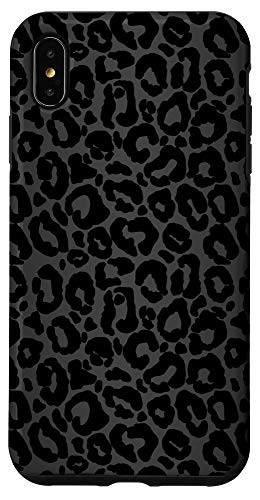 iPhone XS Max Black Leopard Phone Case Black Cheetah Print Case