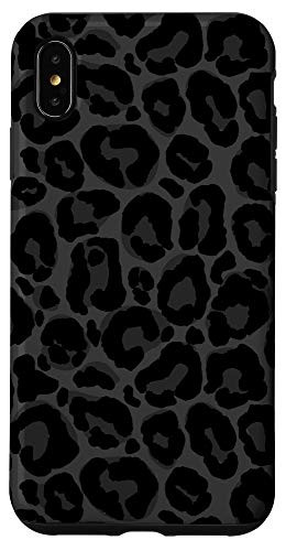 iPhone XS Max Black Leopard Phone Case Cheetah Skin Pattern Women Case