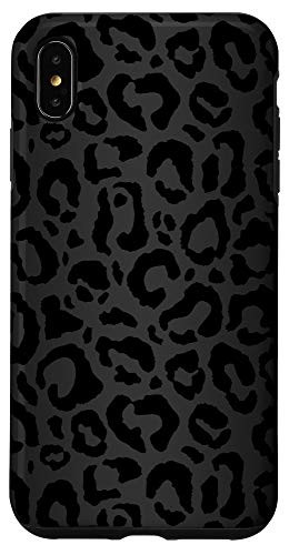 iPhone XS Max Black Leopard Print Phone Case Black Cheetah Pattern Case