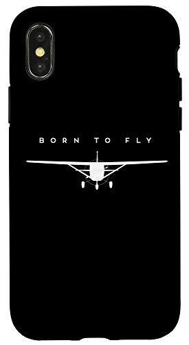 iPhone X XS Single Engine Prop Airplane Shirt Born to Fly Case