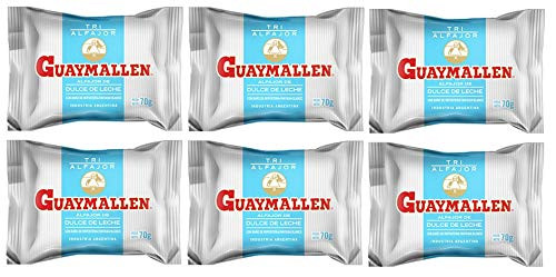 GUAYMALLEN Alfajor de Dulce de Leche Triple 70 grs each. - 6 PACK.