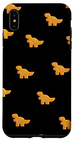 iPhone XS Max Dino T-Rex Chicken Nugget Pattern - Funny Dino Tyrannosaurus Case