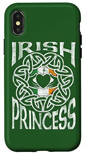 iPhone X XS Irish Princess Celtic Knot Claddagh Ring St. Patrick_s Day Case