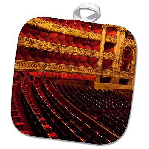 3D Rose Interior of Paris Opera House. Pot Holder, 8 x 8