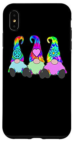 iPhone XS Max 3 Hippie Gnomes Tie Dye Hat Retro Peace Groovy Psychedelic Case