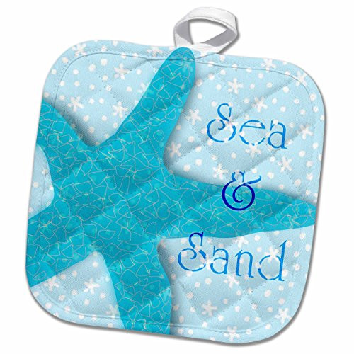 3D Rose Cute Bright Blue Diamond Patterned Owl Pot Holder, 8" x 8"