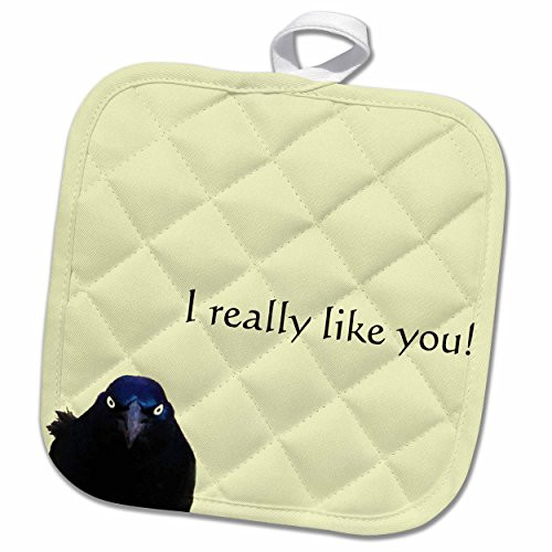 3D Rose Two Trees-Three Geese Pot Holder, 8" x 8"