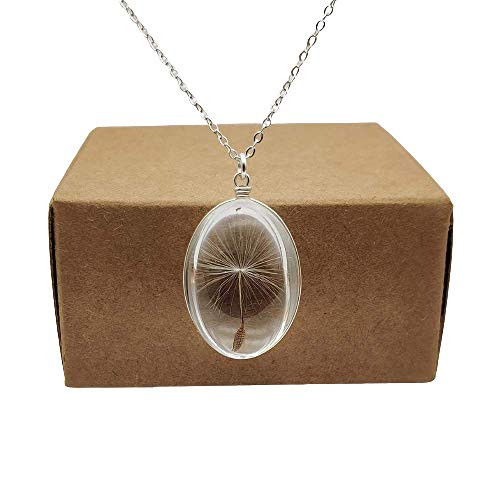 Dandelion Make a Wish Real Flowers 925 Sterling Silver Necklace Dandelion Make a Wish Real Flowers 925 Sterling Silver Necklace