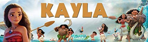 Moana - 8.5inch x30inch  Personalized Name Poster  Customize With Your Child_s Name  Birthday Party Banner