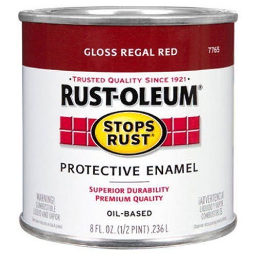 Rust-Oleum 7765502 Protective Enamel Paint Stops Rust, 32-Ounce, Gloss Regal Red