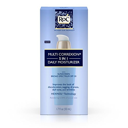 RoC Multi Correxion 5 In 1 Anti-Aging Daily Face Moisturizer with Broad Spectrum SPF 30, anti-wrinkle Cream for Skin Discoloration, Elasticity, and Firmness, 1.7 fl. oz