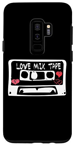 Galaxy S9 Plus Love Mix Tape Retro 80_s 90_s Cassette Hearts Case
