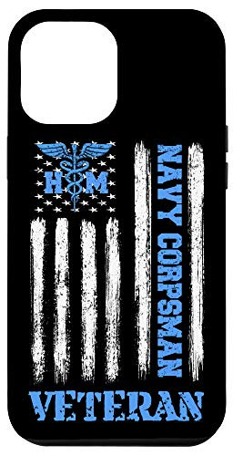 iPhone 12 Pro Max United States Proud U.S. Navy Corpsman Veteran American Flag Case