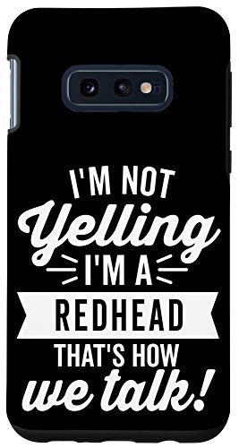 Galaxy S10e I_m Not Yelling I_m a Redhead Funny Vintage Humor Phone Case