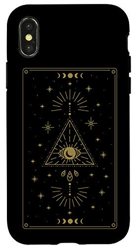 iPhone X XS Tarot Card Zodiac Moon Stars Goth Gothic Occult Emo Gift Case