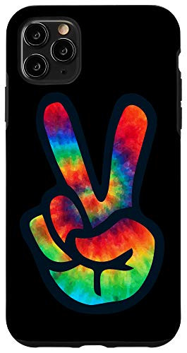 iPhone 11 Pro Max PEACE SIGN Hand Tie Dye - Hippies Christmas V s Case